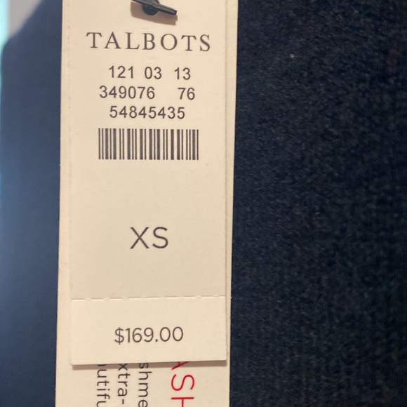 Talbots Black cashmere sweater. New with tags. Women size XS - Picture 4 of 6